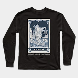 The Hermit Tarot Card Long Sleeve T-Shirt